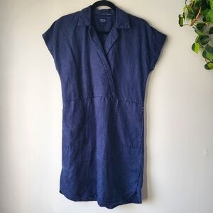Saint James Blue Linen Lyocell Blend Tunic Dress
